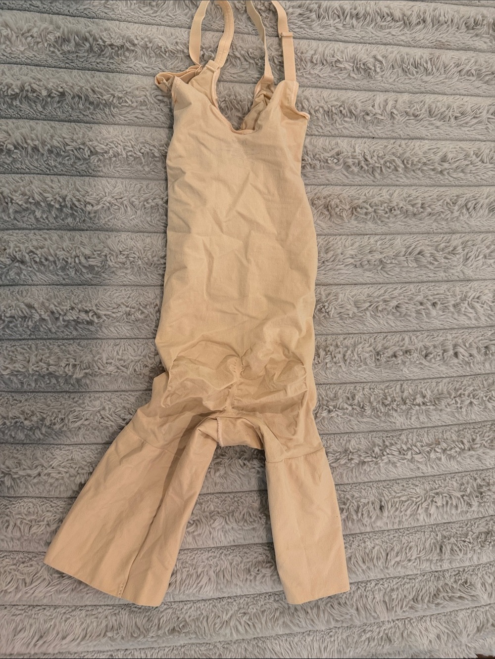 SKIMS Cream Shapewear Bodysuit with Adjustable Straps